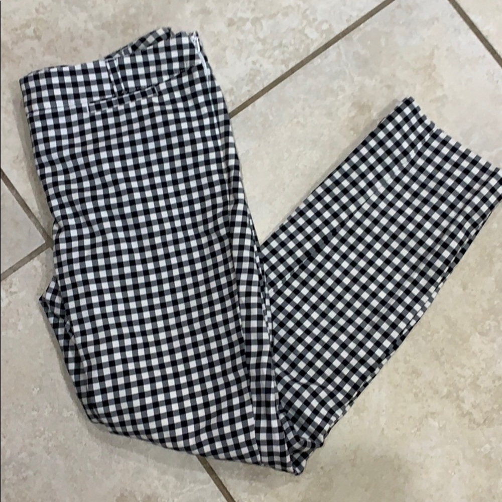 White House Black Market Slim Ankle Check Pants 6